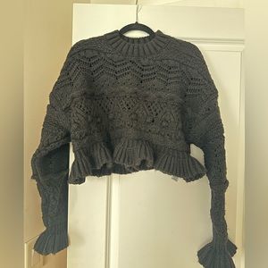 Zara Black Crochet Sweater